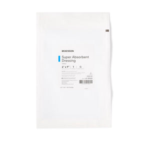 McKesson Super Absorbent Dressing, Sterile, 6" x 9" - 61-89569-Single - LL Medico