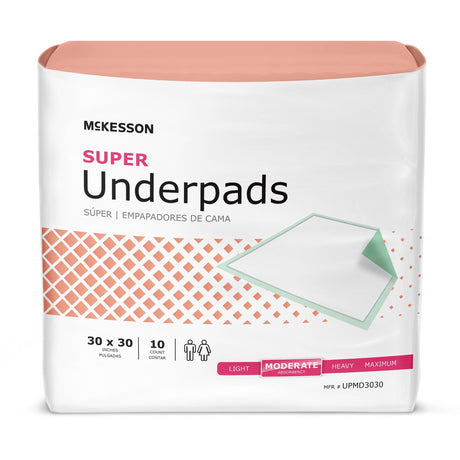 McKesson Super Underpads, Moderate - UPMD3030-Pack - LL Medico