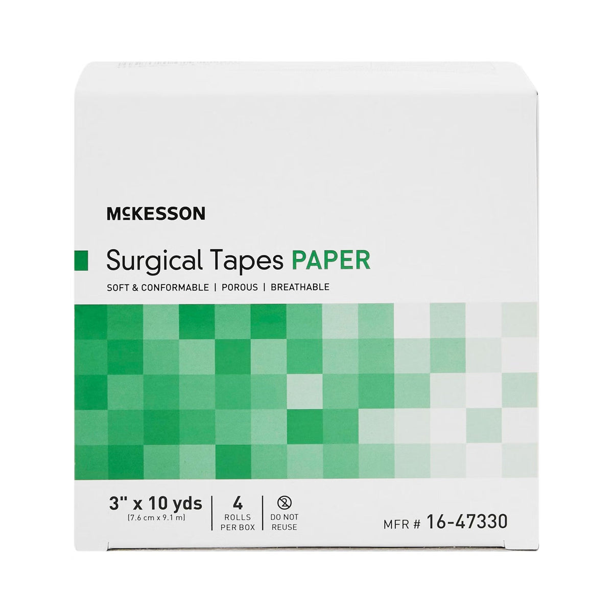 McKesson Surgical Tape Paper, Non-Sterile, White, 3" x 10 Yard - 16-47330-Single - LL Medico