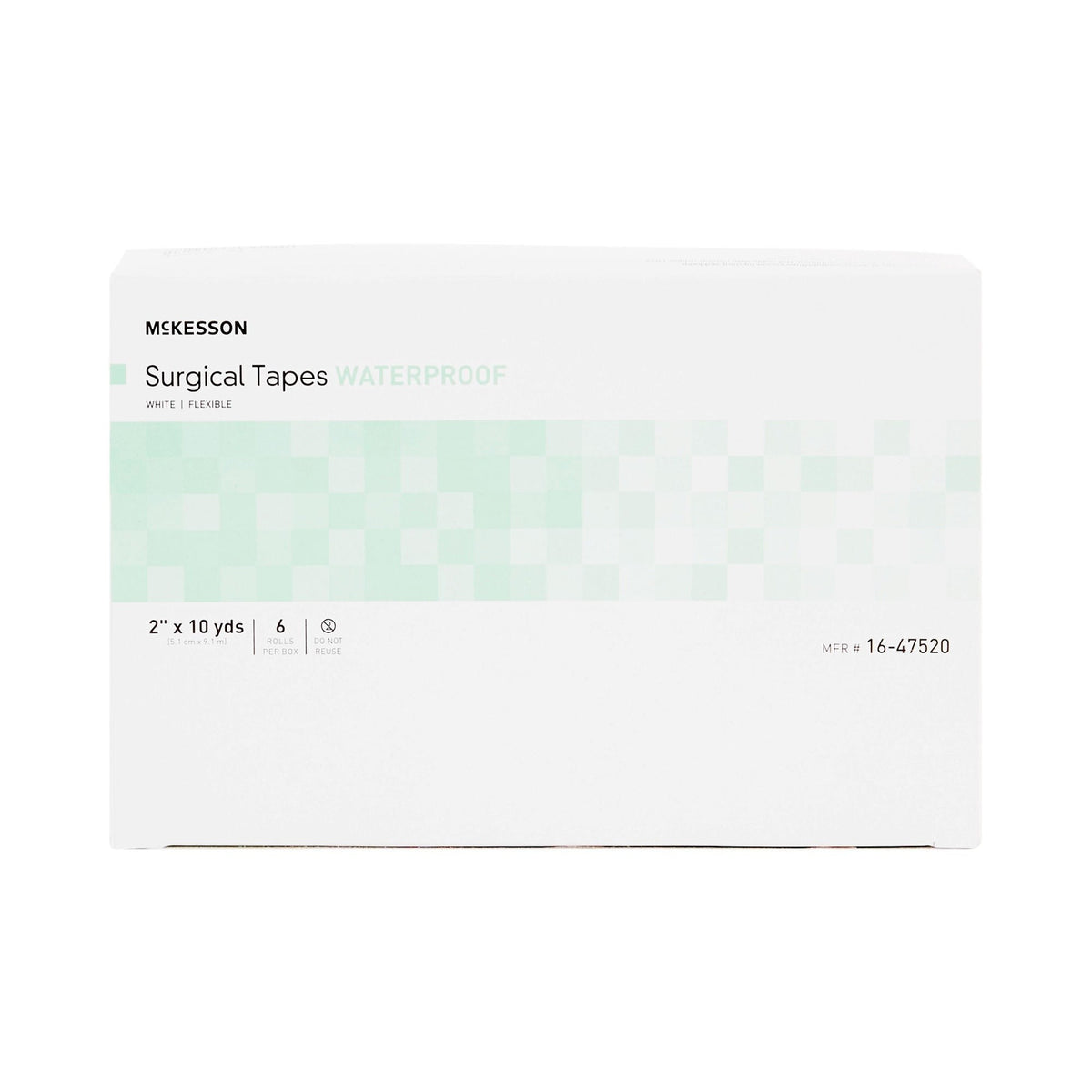 McKesson Surgical Tape Waterproof, Non-Sterile, White, 2" x 10 Yard - 16-47520-Single - LL Medico