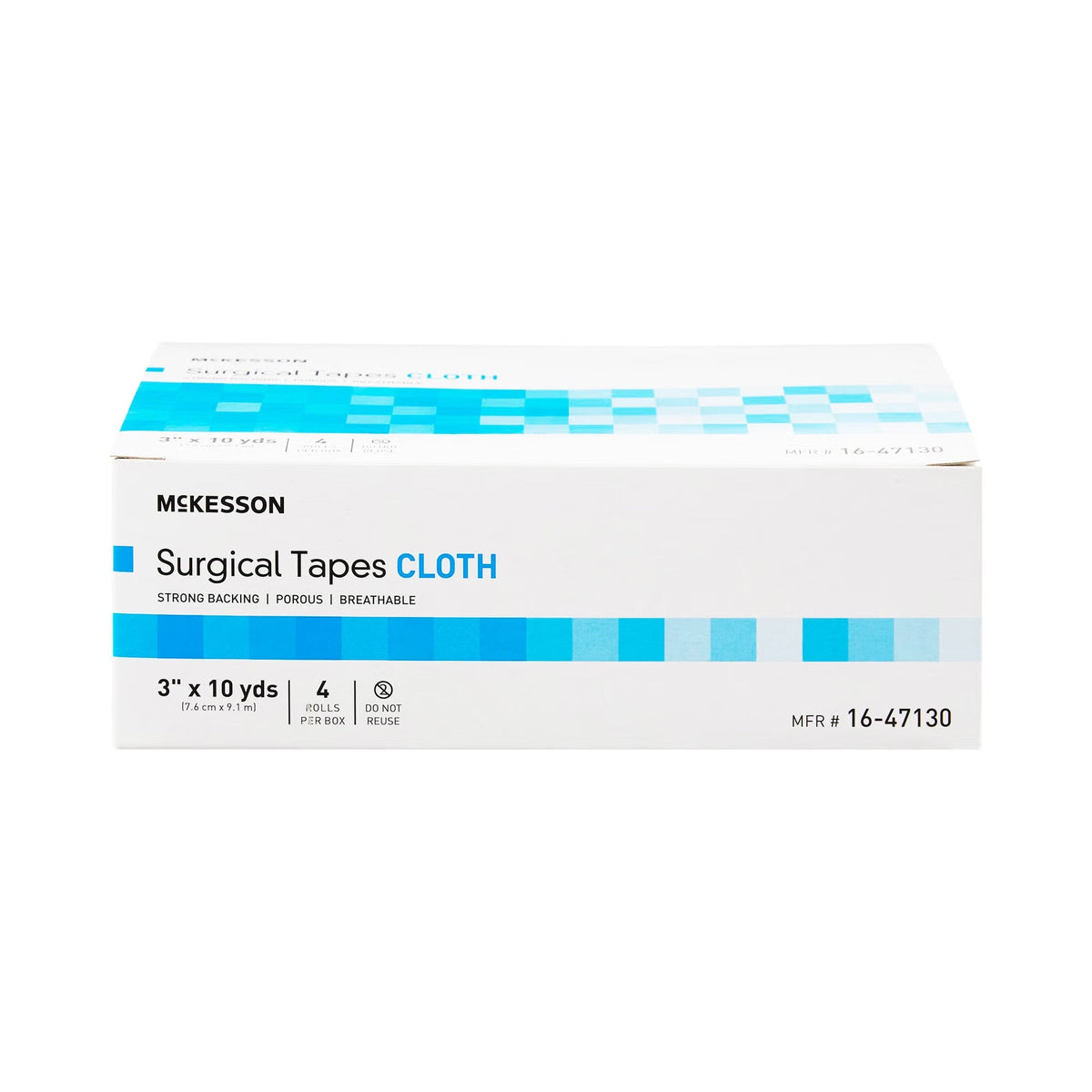 McKesson Surgical Tapes Cloth, Non-Sterile, Strong Backing, 3" x 10 Yard - 16-47130-Single - LL Medico