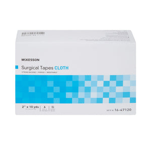 McKesson Surgical Tapes Cloth, Non-Sterile, White, 2" x 10 Yard - 16-47120-Single - LL Medico