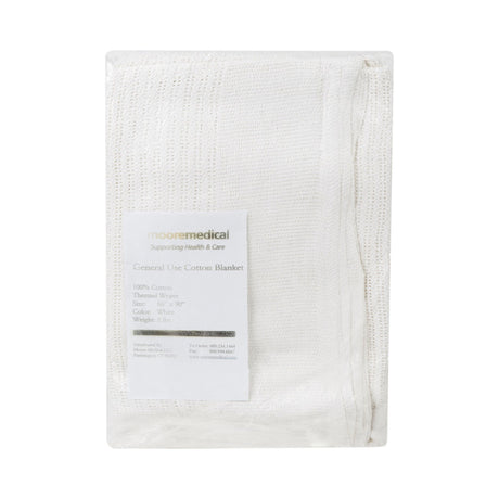 McKesson Thermal Blanket, 100% Cotton, 66" x 90", 2 lbs - WBS1001Q-Single - LL Medico