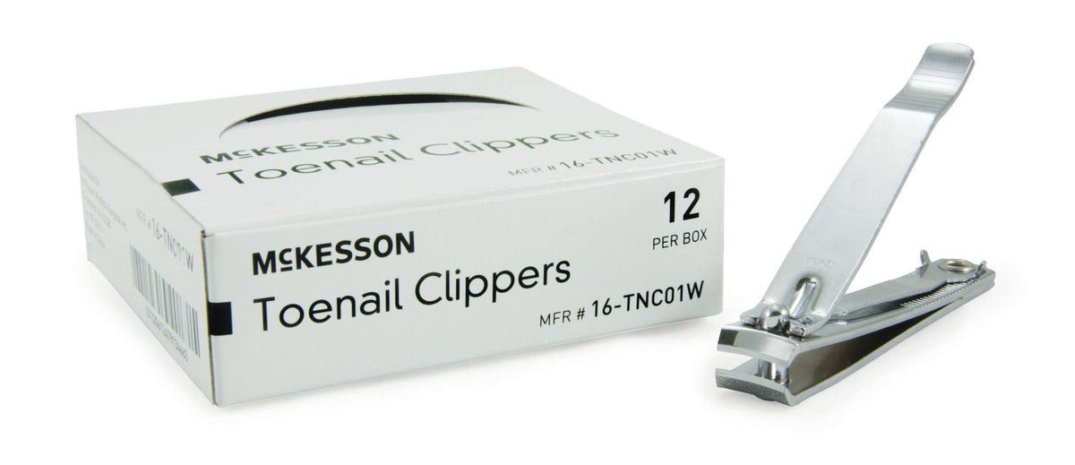 McKesson Toenail Clippers, Thumb Squeeze Lever - 16-TNC01J-Single - LL Medico