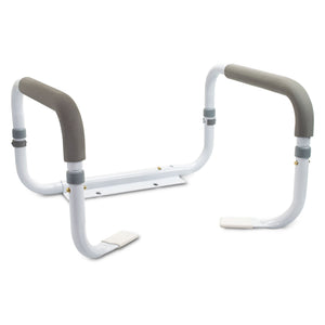 McKesson Toilet Safety Rail, White Steel, 16.5" to 19.5" Width - 146-RTL12087-Single - LL Medico
