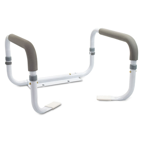McKesson Toilet Safety Rail, White Steel, 16.5" to 19.5" Width - 146-RTL12087-Single - LL Medico