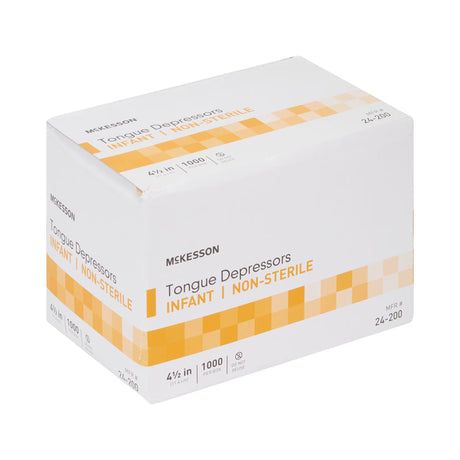 McKesson Tongue Depressor, Wood, Junior Size, 4.5" - 24-200-Box - LL Medico