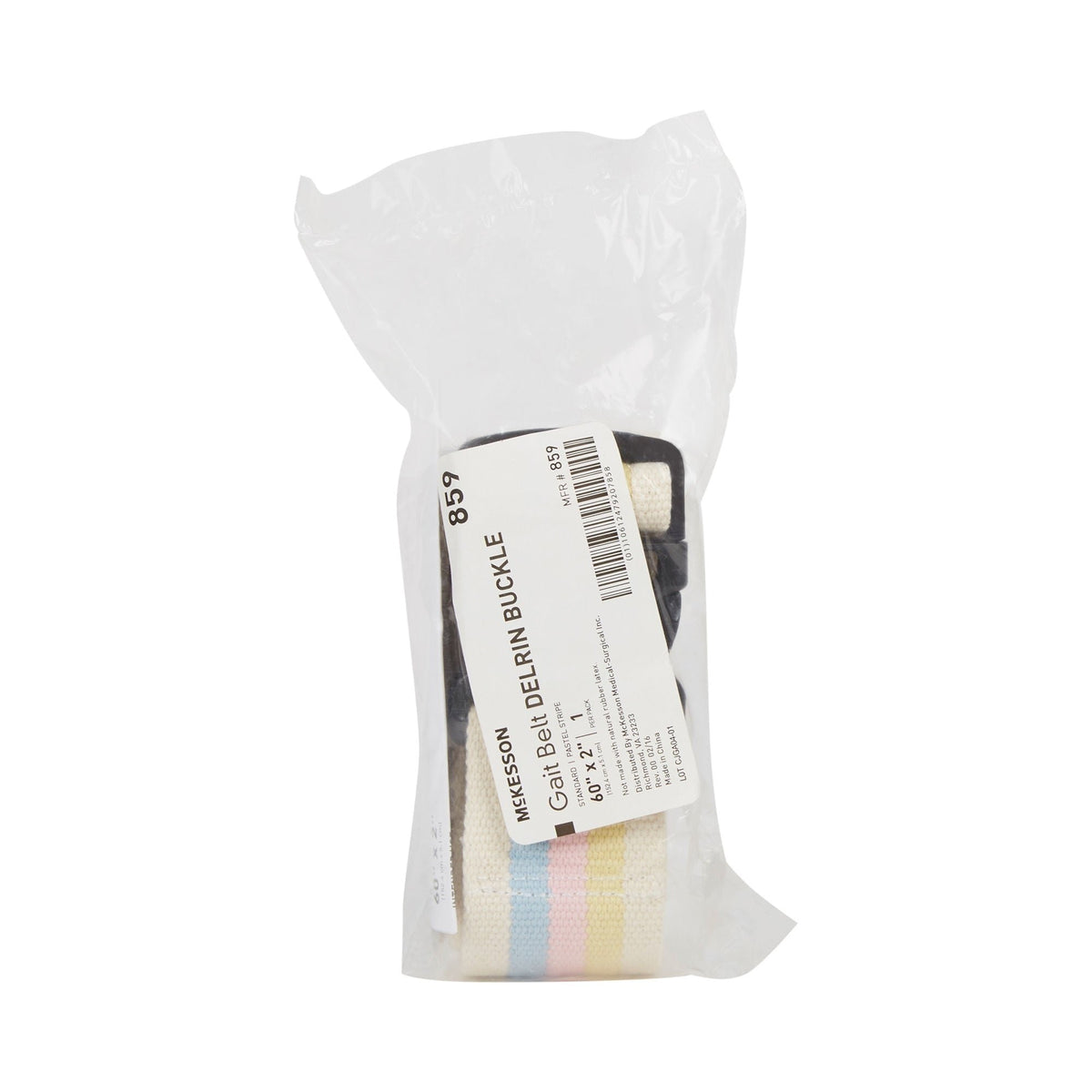 McKesson Transfer Gait Belt, Pastel Stripe, 60" - 859-Single - LL Medico