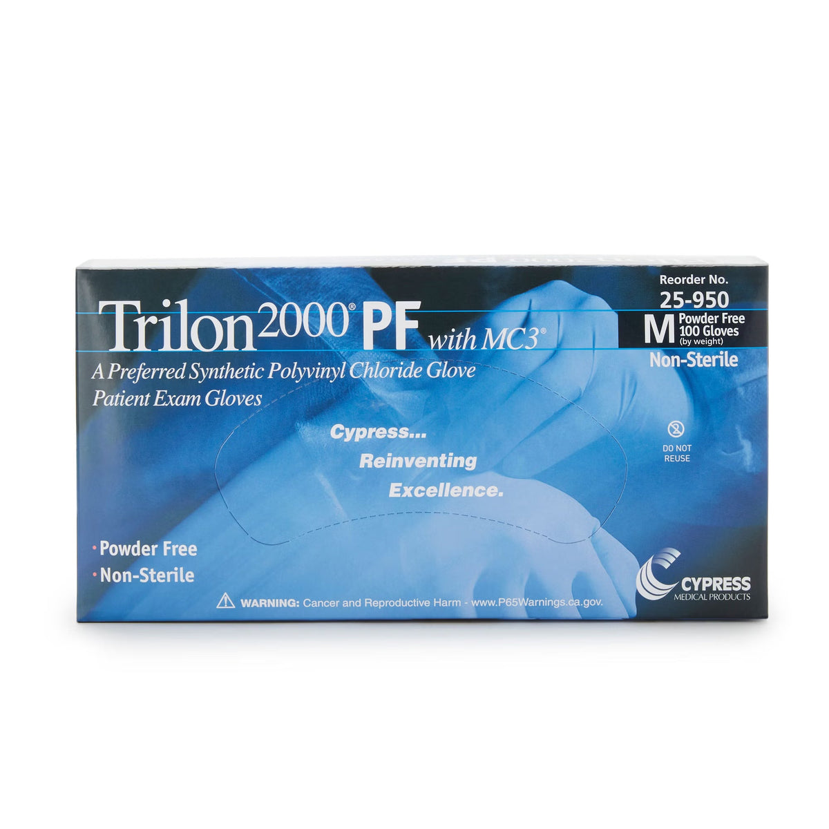 McKesson Trilon 2000 PF with MC3 Stretch Vinyl Exam Glove - 25-950-Box - LL Medico