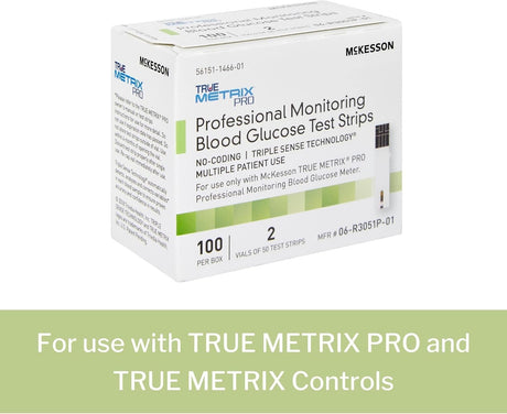 McKesson TRUE METRIX Blood Glucose Test Strips - 06-R3051-45 - LL Medico