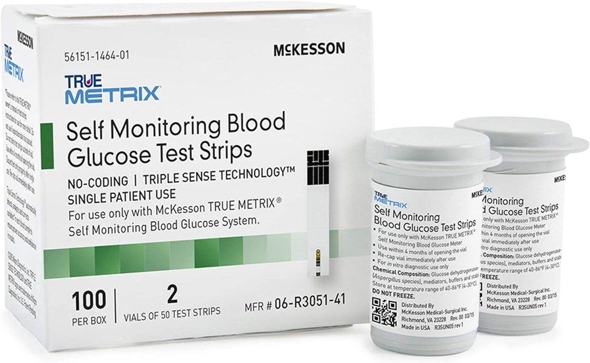 McKesson TRUE METRIX Blood Glucose Test Strips - 06-R3051-45 - LL Medico