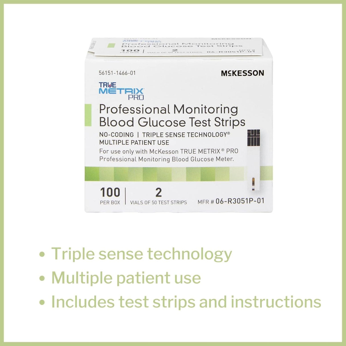 McKesson TRUE METRIX Blood Glucose Test Strips - 06-R3051-45 - LL Medico