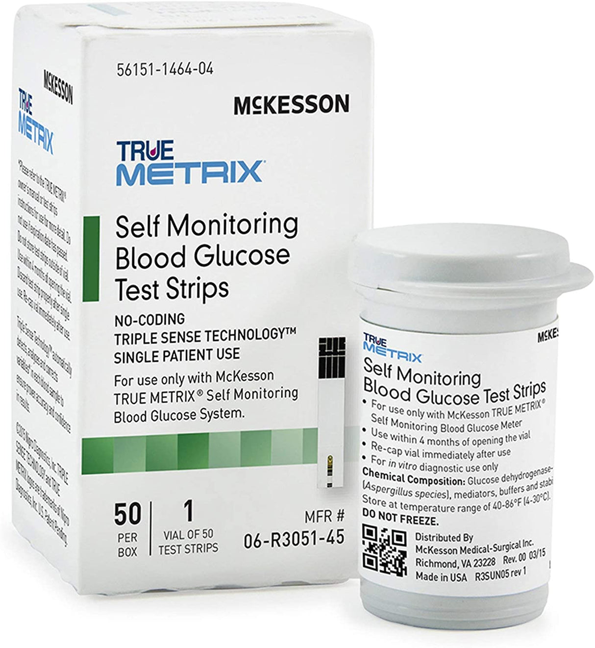 McKesson TRUE METRIX Blood Glucose Test Strips - 06-R3051-45 - LL Medico