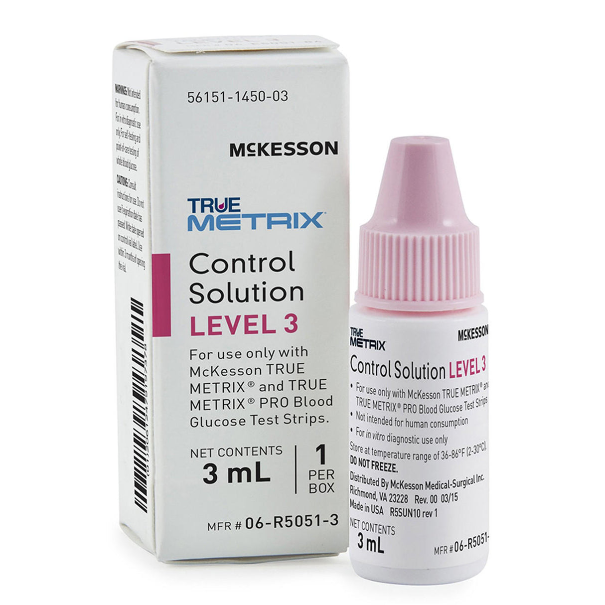 McKesson TRUE METRIX Blood Glucose Testing Control Solution, Level 3 - 06-R5051-3 - LL Medico