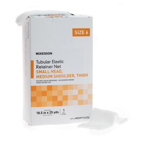 McKesson Tubular Elastic Retainer Net, Non-Sterile, Size 6 Small Head/Medium Shoulder/Thigh, 18.5 In x 25 Yd - MSVP114706-Box - LL Medico