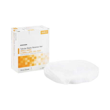 McKesson Tubular Elastic Retainer Net Small Hand/X-Small Arm, Non-Sterile, Leg, Foot, Size 2, 7.5 In x 25 Yds - MSVP114702-Box - LL Medico
