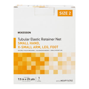 McKesson Tubular Elastic Retainer Net Small Hand/X-Small Arm, Non-Sterile, Leg, Foot, Size 2, 7.5 In x 25 Yds - MSVP114702-Box - LL Medico