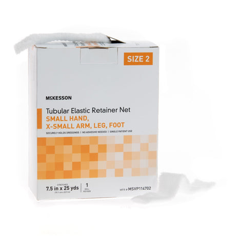McKesson Tubular Elastic Retainer Net Small Hand/X-Small Arm, Non-Sterile, Leg, Foot, Size 2, 7.5 In x 25 Yds - MSVP114702-Box - LL Medico