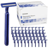 McKesson Twin Blade Disposable Razor, Blue - 16-RZ50-Single - LL Medico