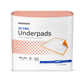 McKesson Underpads, Ultra - UPHV3036-Pack - LL Medico