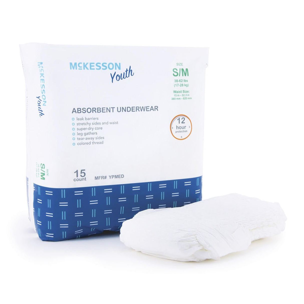 McKesson Unisex Youth Absorbent Underwear - YPSM-Pack - LL Medico