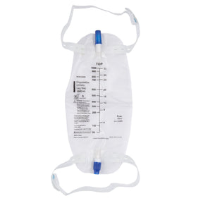 McKesson Urinary Leg Bag with Anti - Reflux Valve, 1000 mL - 4605-Single - LL Medico