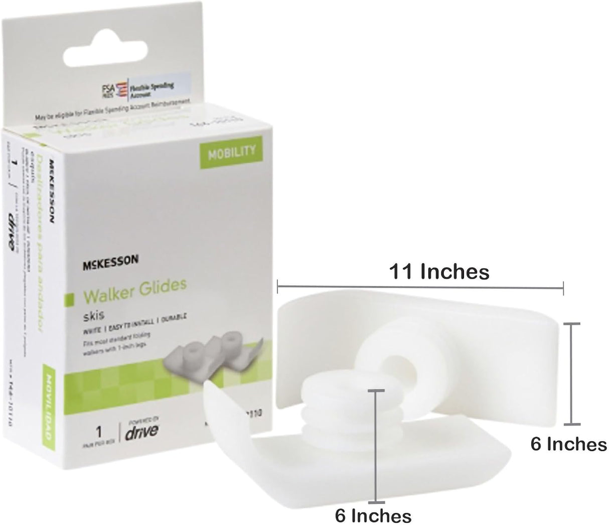 McKesson Walker Ski Glides - 146-10110 - LL Medico