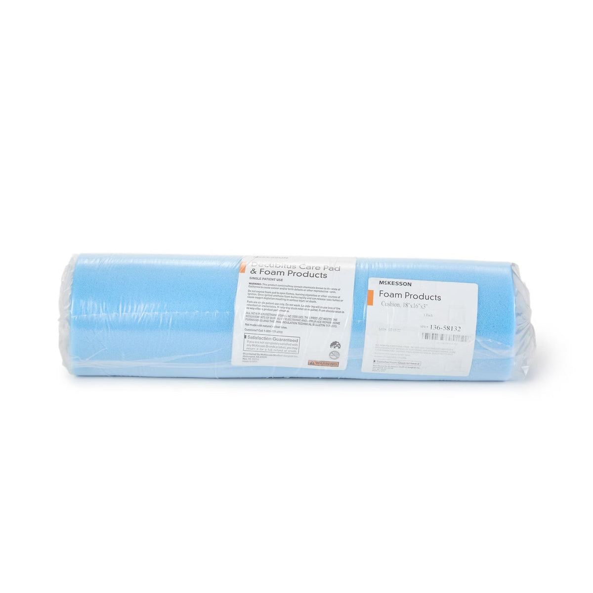 McKesson Wheelchair Foam Seat Cushion, 18" x 16" x 3", Standard - 136-58132-Single - LL Medico