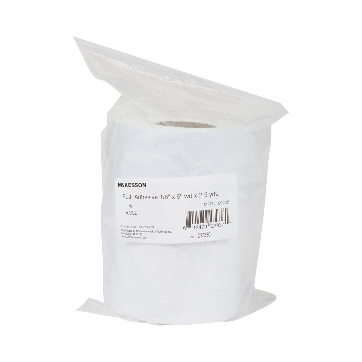 McKesson Orthopedic Felt Roll Adhesive Wool/Rayon, 6 x 90 Inch