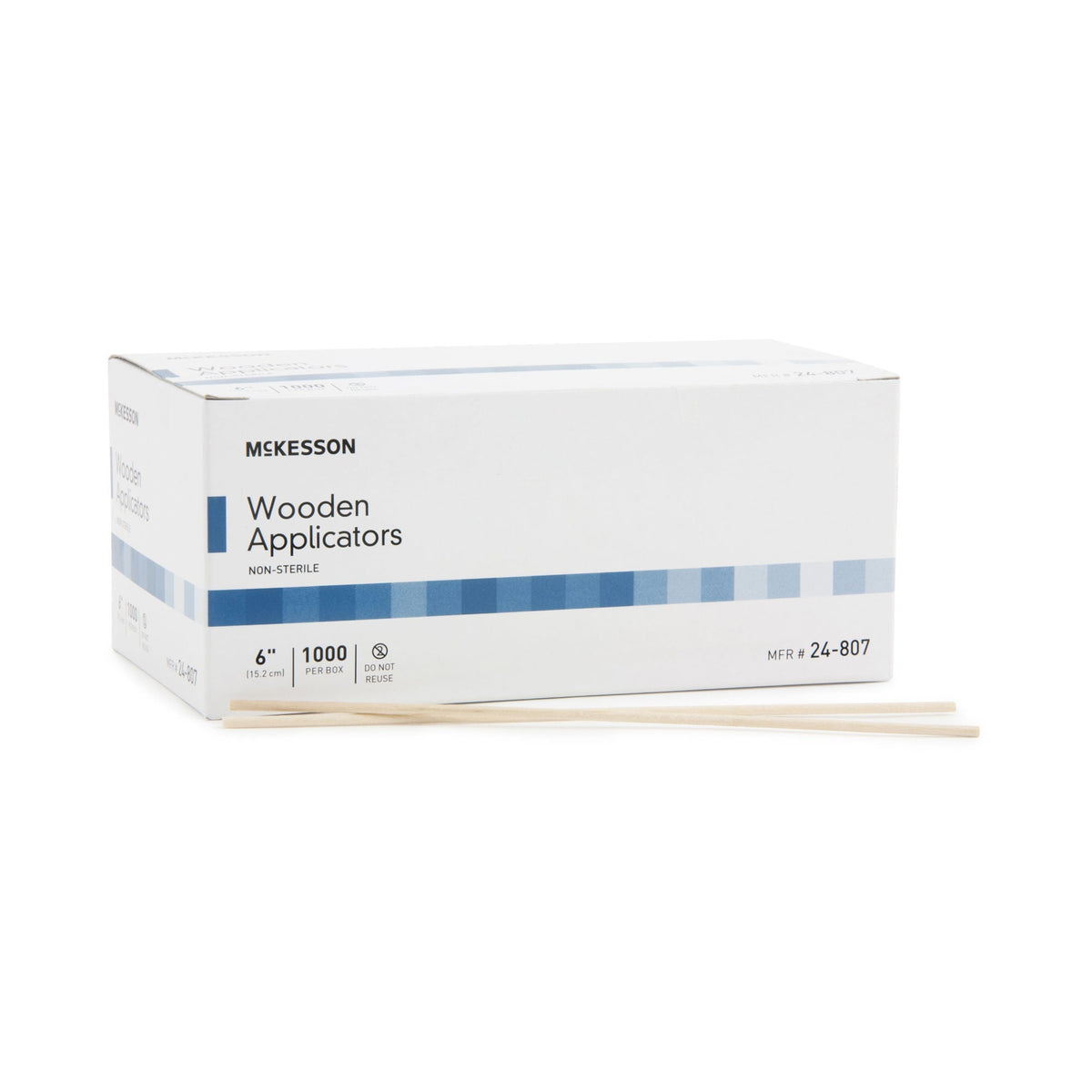 McKesson Wooden Applicators, Non-Sterile, 6 In - 24-807-Box - LL Medico