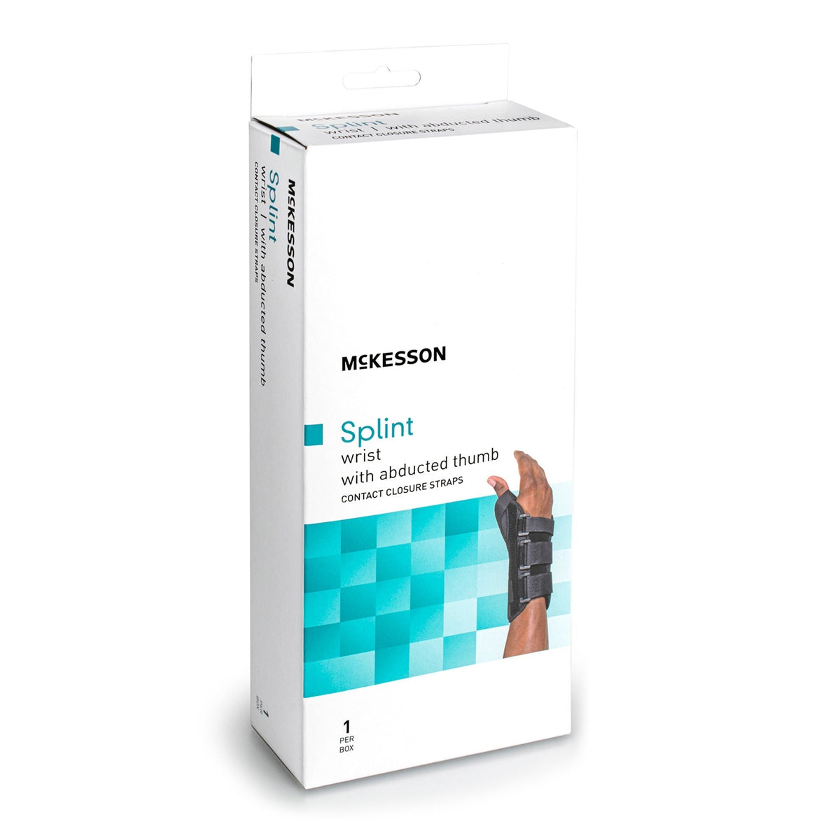 McKesson Wrist Brace with Abducted Thumb, Aluminum, Black - 155-81-87302-Single - LL Medico
