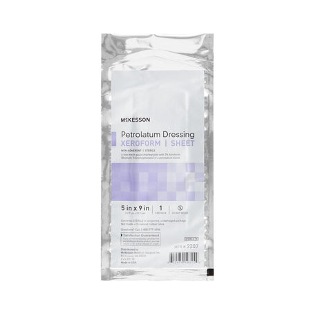McKesson Xeroform Petrolatum Gauze Dressing, 5 x 9 Inch, Sterile - 2207-Box - LL Medico