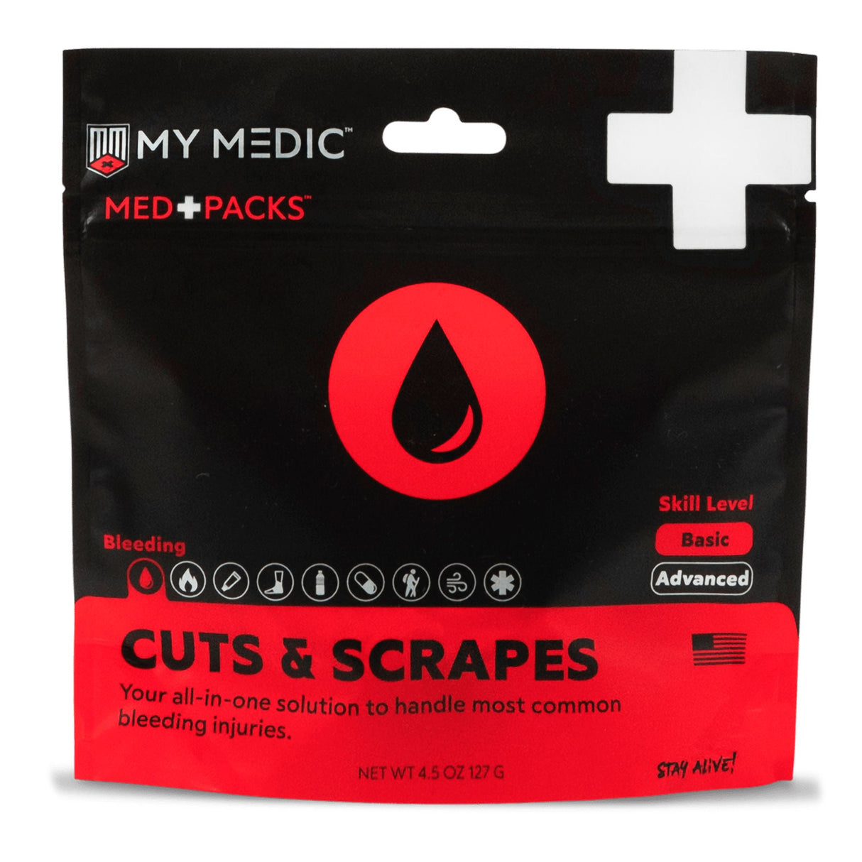 Med Packs First Aid Kit for Cuts, Scrapes – Injury Supplies in Portable Pouch