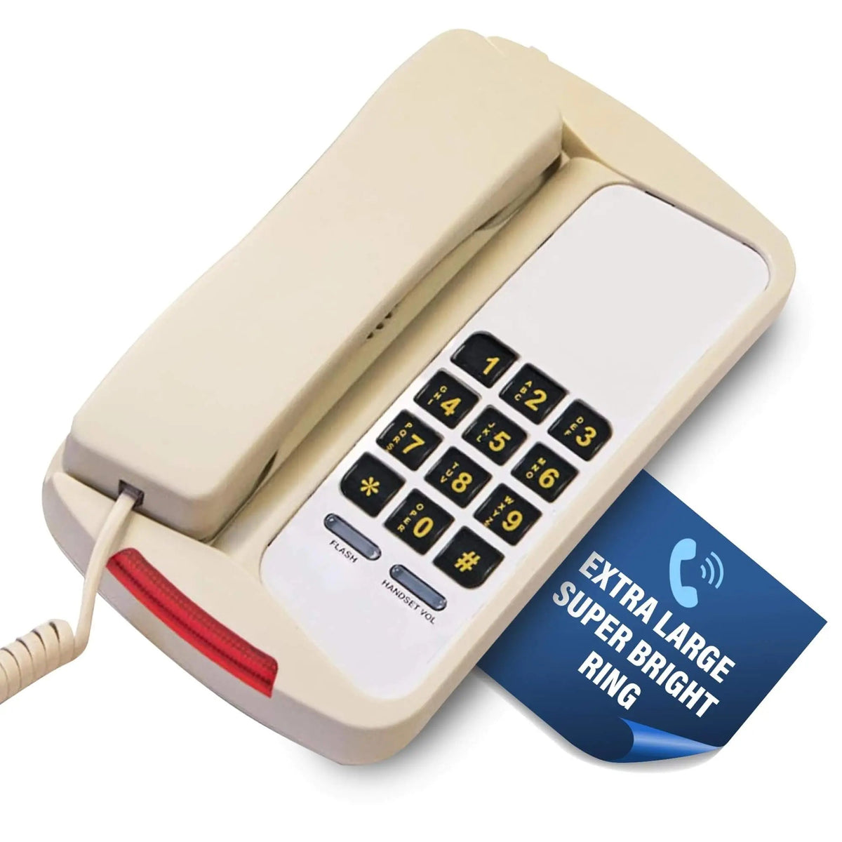 Med-Pat D800 Corded Desk Phone | Adjustable Volume & HAC - D800CR - LL Medico