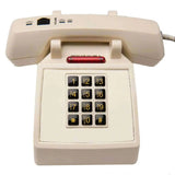 Med-Pat D2600C Retro Corded Desk Phone | Beige & Volume Boost