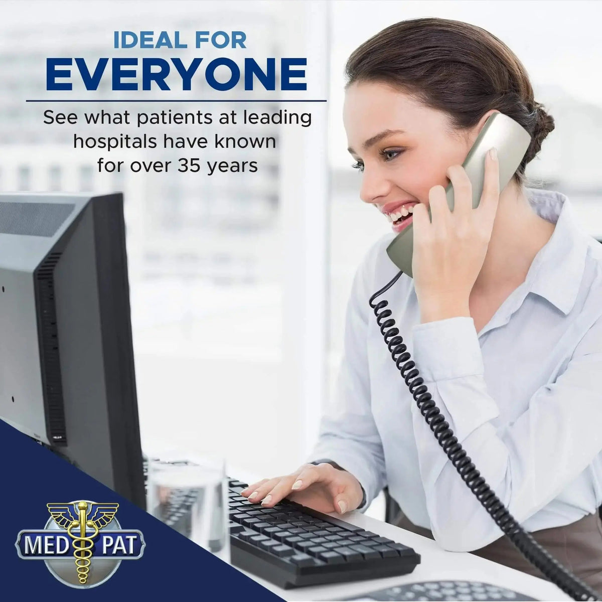 Med-Pat TL-460 Amplified Trimline Phone | Lighted Keypad