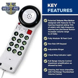 Med-Pat XL88Q Extra-Loud One-Piece Phone | Visual Ring & HAC