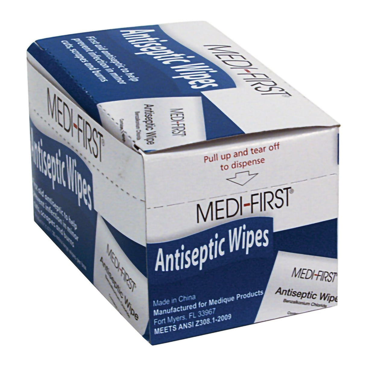 Medi-First First Aid Kit Refill Antiseptic Skin Towelette, 5 x 7 Inch - 21471-Box - LL Medico