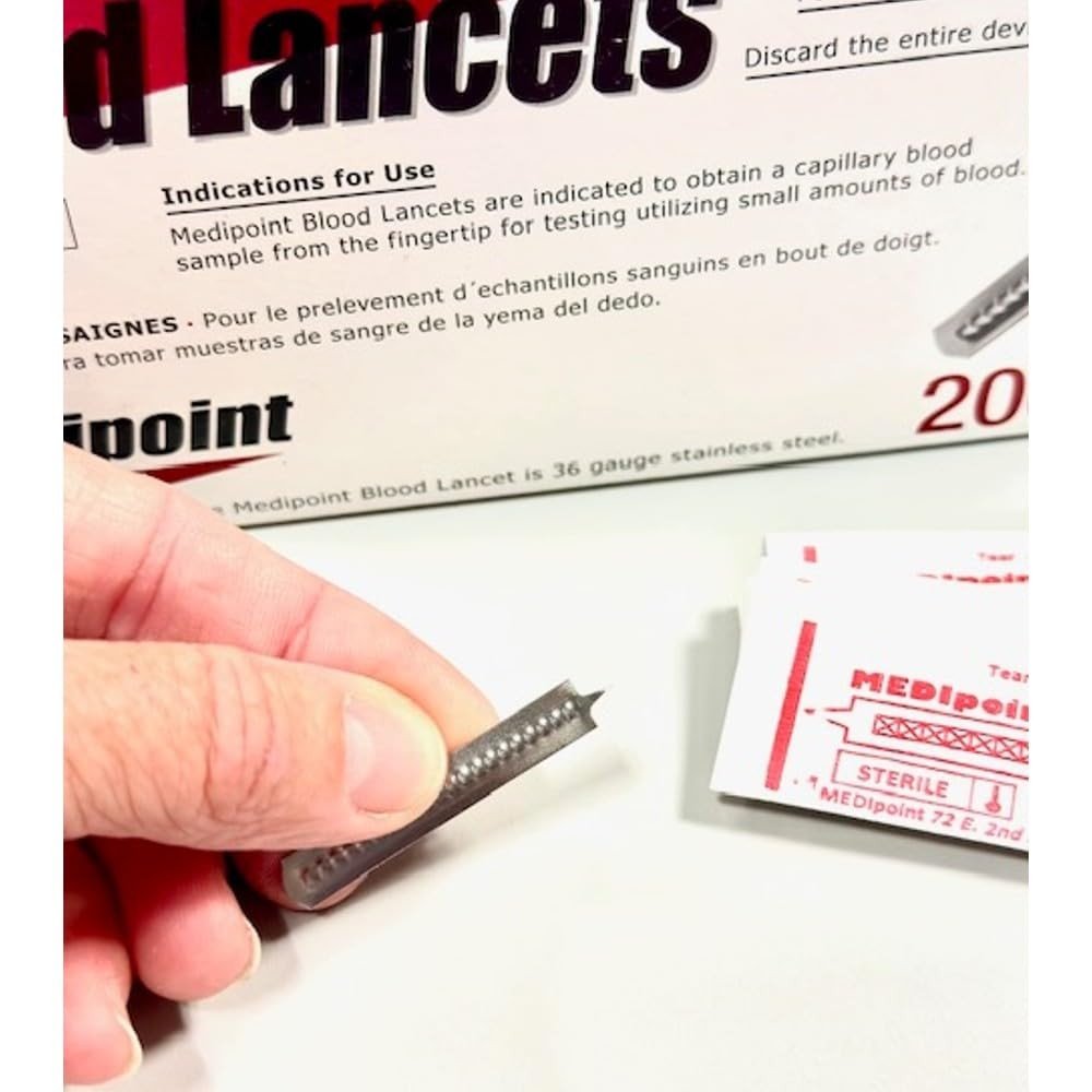 MEDIpoint Stainless Steel Lancets, 200 Count - 19570-Box - LL Medico