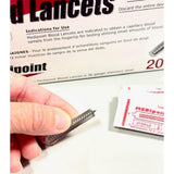 MEDIpoint Stainless Steel Lancets, 200 Count - 19570-Box - LL Medico