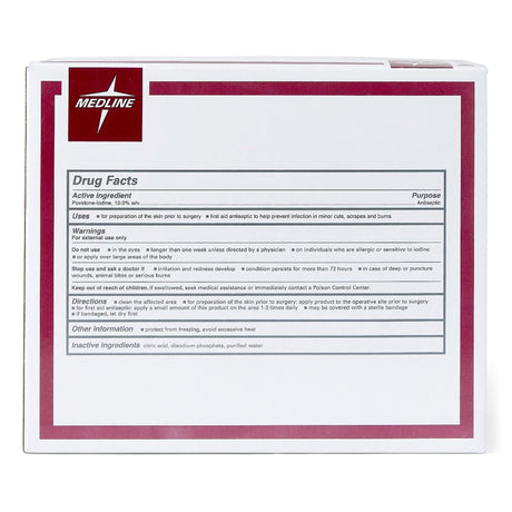 Medline Povidone-Iodine Swabsticks, 10%, Single Use - MDS093901-Single - LL Medico