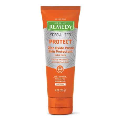 Medline Remedy Specialized Protect Zinc Oxide Paste Skin Protectant, Unscented, 4 oz - 325614-Single - LL Medico