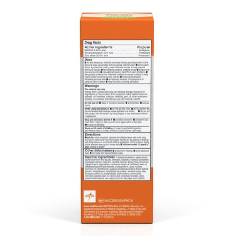Medline Remedy Specialized Protect Zinc Oxide Paste Skin Protectant with Menthol, Unscented, 0.14 oz Packets, Box of 144 - MSC092554PACK-Box - LL Medico