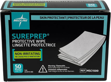 Medline SurePrep No-Sting Skin Protective Barrier Wipes, Alcohol-Free, 1 mL - MDS093917-Single - LL Medico