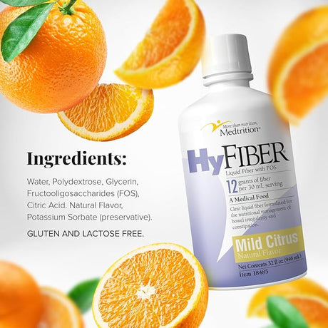Medtrition HyFiber Liquid Fiber with FOS - 18485-Single - LL Medico