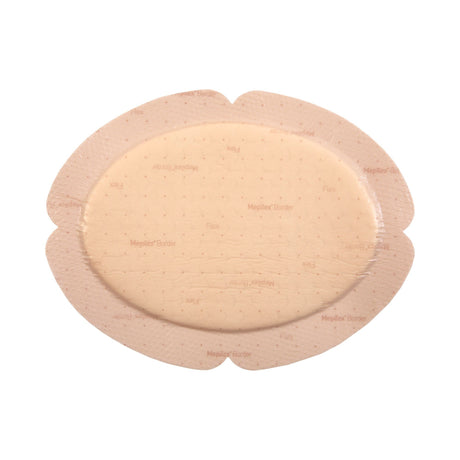 Mepilex Border Flex Silicone Adhesive Foam Dressing, Sterile, Oval, 5.1 x 6.3" - 583300-Single - LL Medico