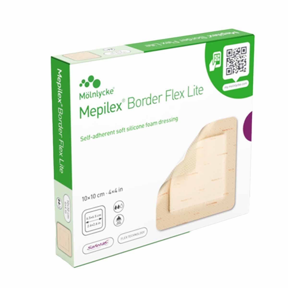 Mepilex Border Flex Lite Silicone Foam Dressing, 4 x 5 Centimeter
