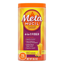 Metamucil Fiber Supplement Powder, Orange, 30 oz - 37000002306-Single - LL Medico