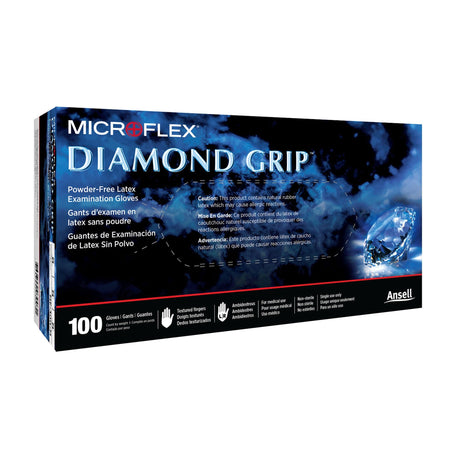 Microflex Diamond Grip Latex Exam Glove, Extra Large, White - MF-300-XL-Box - LL Medico