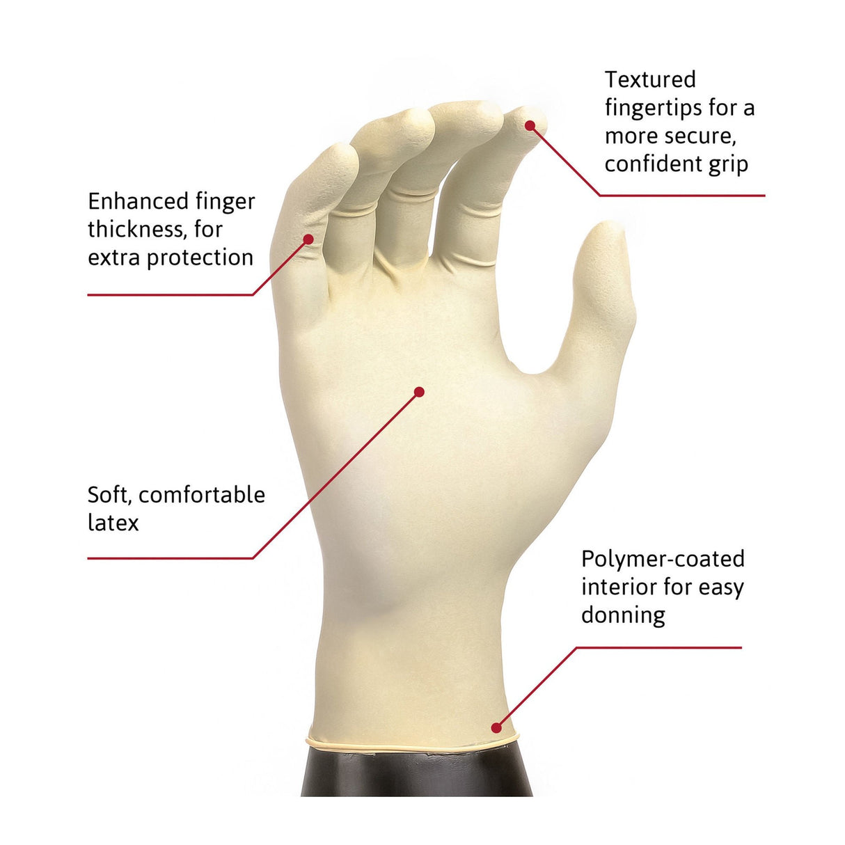 Microflex Diamond Grip Latex Exam Glove, Extra Large, White - MF-300-XL-Box - LL Medico
